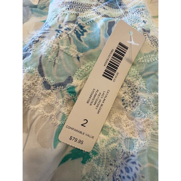 Chicos NEW White Open Floral Lightweight Cardigan Size Large - Picture 5 of 12